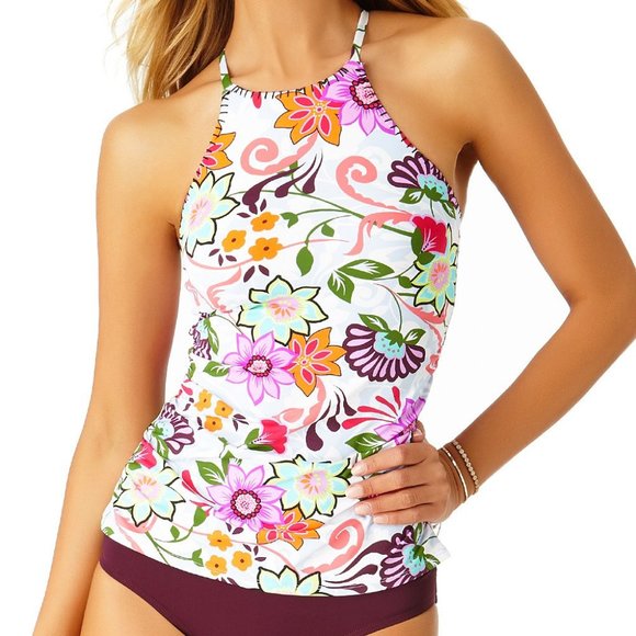 NWT Anne Cole Swimwear Tankini top High Neck - Picture 1 of 2